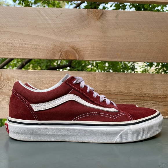 Maroon Old Skool Vans - Picture 3 of 5